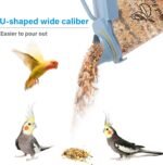 Bird Seed Storage Container,2.8L Airtight Bird Food Container with Handle and Measuring Cup,Portable Pet Food Container for Wild Bird Sunflower Seed-BPA Free Transparent/Blue - Image 4