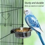 3 Pcs Stainless Steel Bird Food Water Bowls, Parrot Feeding Dish Cups with Clamp Holder Bird Ball Toys for Chinchilla, Cockatiel, Conure, Budgies, Parakeet, Lovebirds, Small Animals (Small) - Image 5