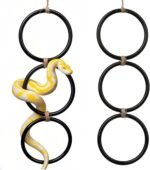 2 Pack Snake Climbing Rings for Ball Python & Corn Snake,Reptile Enrichment Toys for Snake,Ball Python Tank Decor,Reptile Tank Accessories for Bearded Dragon,Chameleon,Iguana,Gecko,Lizard(Black) - Image 2