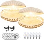 2 Packs Flea Traps for Inside Your Home Flea Light Trap Treatmetnt with 6 Refills & 6 Bulbs for Bugs Insect Pest Control Traps for Living Room, Balcony, and Bedroom - Image 2