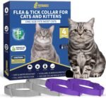 4 Pack Flea Collar for Cats, 32 Months Flea and Tick Prevention for Cat, Waterproof Cat Flea Collar, Natural Flea Treatment, Adjustable Fleas and Ticks Collars for Cats Kittens(Grey&Purple) - Image 2