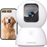 5G Security Camera Indoor, 3K Pet/Dog Camera with Speaker/Phone App, PTZ WiFi Baby Monitor Cameras for Home Security, 0-Glow Night Vision 2-Way Talk, AI Tracking Facial Recognition Time Lapse - Image 2