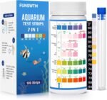 Aquarium Test Strips for Freshwater Fish: 7 in 1 Fish Tank Water Testing Kit for Aquarium Pond - Accurate Testing Nitrate Nitrite Hardness Free Chlorine pH Carbonate Total Alkalinity-100 Strips - Image 2