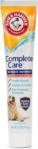 Arm & Hammer Complete Care Enzymatic Dog Toothpaste, Chicken Flavor, Enzymatic Dog Toothpaste for Dogs, Baking Soda + Calcium Formula, 6.2oz - Image 2
