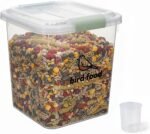 Brabtod Airtight Bird Seed Storage Container,6Lbs Dog Bird Food Container with Measuring Cup,Wild Bird Seed Box for Storing Sunflower Seed-Preventing Squirrels - Image 2