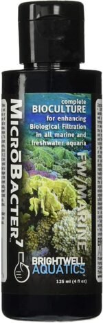 Brightwell Aquatics MicroBacter7 Complete Bioculture for Fish Tank or Aquarium - Populates Biological Filter Media for Saltwater and Freshwater Fish - Aquarium Water Treatments, 4.2 fl oz - Image 2