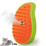 Cat Steam Brush, 3 In 1 Steamy Pet Brush, Silicone Massage Dog Hair Remover Comb, Spray Mist Grooming for Indoor Kittens (Mango Green) - Image 2