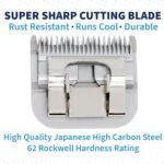 Detachable A Series 10 Cat Clippers Blade Cut Length 1.5mm Japanese Carbonized Steel Cat Grooming Supplies | Cat Grooming Blade Compatible A5 Series Clippers for Cat (10 Cat) - Image 2