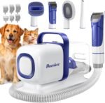 Dog Grooming Kit with Vacuum, 15000Pa Pet Hair Clipper and Shedding Brush, 50dB Low Noise, 2L Capacity, White - Image 2
