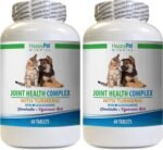 Dog Healthy Coat Supplement - PET Joint Health Complex with Turmeric - Dogs and Cats - MSM GLUCOSAMINE - Immune Boost - Vitamin c for Dogs chewabl - 2 Bottles (120 Tablets) - Image 2