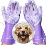 Dog Shampoo Gloves for Bathing – Silicone Dog Washing Gloves with Bristles – Pet Hair Removal Glove for Dogs & Cats – Puppy Essentials – Dog Grooming Supplies & Accessories – Shampoo Brush for Pets - Image 2