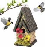 Edible Birdhouse - Birdseed Bird Feeder, Wooden Birds House Covered in Wild Bird Food, Squirrel Resistant Birds Feeders for Outside Hanging, Watching Gift for Garden Lovers, (TD) - Image 2