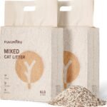 FUKUMARU Tofu Cat Litter, 12 LBS Clumping Cat Litter, Dust Free, Natural, Unscented, Flushable, Lightweight, Low Tracking, Mixed Apple Wood, 24/7 Odor Control, 6 lb x 2 Bags - Image 2