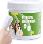 Fdceligoo Dog Dental Care Wipes - Pet Teeth Cleaning Wipes for Dogs & Cats - Reduces Plaque, Freshens Breath Dog Dental Care Solution Pet Finger Wipes(60 PCS, Unscented) - Image 2