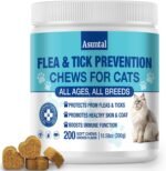 Flea and Tick Prevention for Cats Chewable, Natural Cat Flea and Tick Treatment Oral Kitten Cat Flea & Tick Control with Vitamins Support Immune Skin & Coat 200 Soft Chews (Chicken) - Image 2