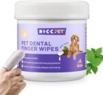 HICC Pet Teeth Cleaning Wipes for Dogs & Cats, Vet-Recommended Remove Bad Breath, Plaque, Tartar Buildup Dog Finger Toothbrush Wipes, Dog Tooth Brushing Kit, Pet Toothpaste & Toothbrush Alternatives - Image 2