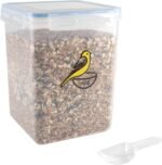 LOLYTAMA Bird Seed Storage Container,Airtight Bird Food Container-5.2L,Bird Seed Containers with Scoop,Pet Food Storage Containers for Wild Bird Seeds Dispenser |Storing Sunflower Seed|BPA Free-Blue - Image 2