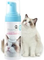 Mooncat Waterless Cat Shampoo for Longhair Cats | Licking Safe No-Rinse Dry Foam Bath for Detangling Matted Fur | Gentle Formula for Kittens & Sensitive Skin, pH Balanced - 5oz - Image 2