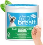 TropiClean Fresh Breath Dog Teeth Cleaning Dental Wipes, Finger Wipes for Plaque & Tartar Removal + Baking Soda, Easy to Use Dog Dental Care, 50ct - Image 2