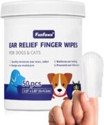 funfawn Pet Ear Relief Finger Wipes for Dogs & Cats - Disposable Dog Ear Cleaner Wipes - Remove Wax Dirty and Odor - Relieve Ear Itching and Inflammation - Safe Natural Ingredients - 50 Count - Image 2