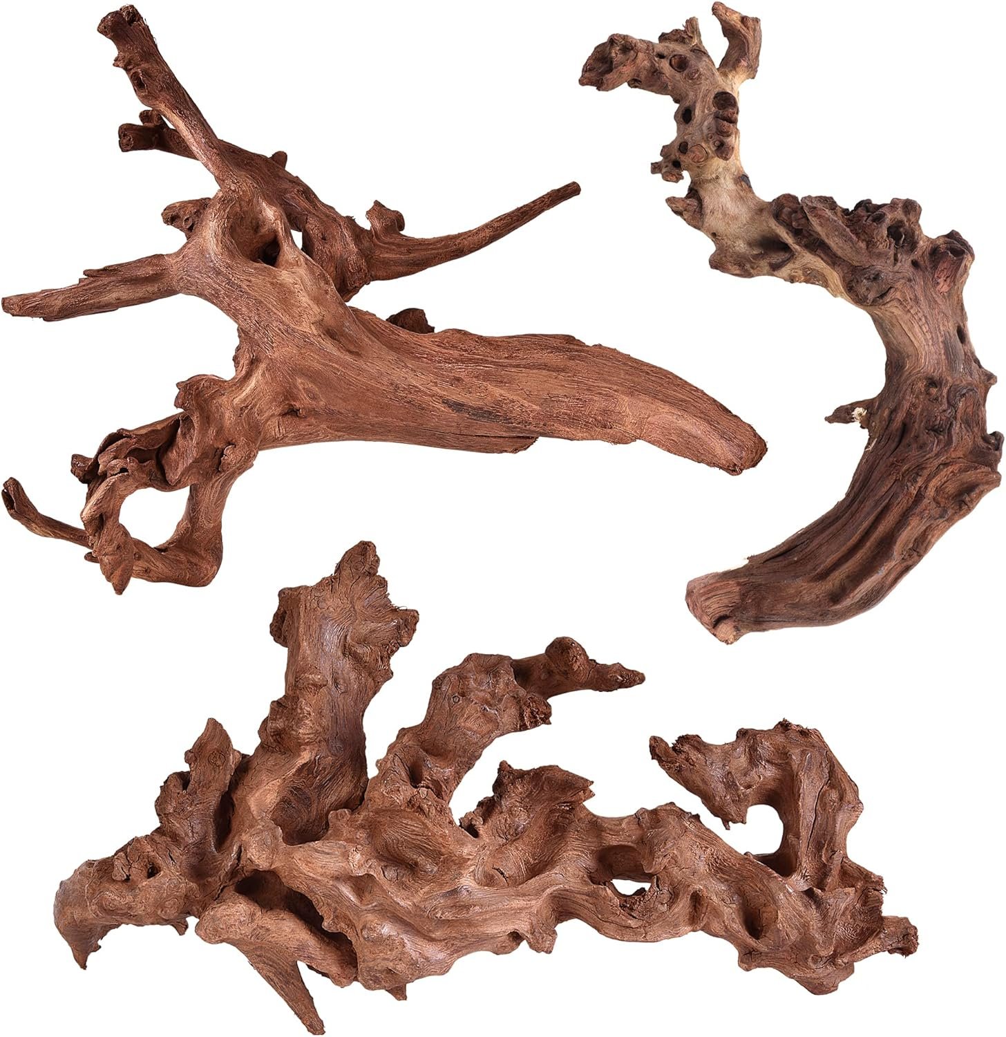 majoywoo Natural Coral Driftwood for Aquarium Decor Fish Tank Decorations, Assorted Driftwood Branch 6-10" 3 Pcs, Reptile Decor… - Image 2