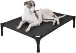 pettycare Elevated Outdoor Dog Bed - Dog Cots for Medium Pet, Heavy Duty Raised Cot Waterproof, Cooling Pets Bed with Washable Durable Teslin Mesh and Non Slip Feet, 32 Inches, Black - Image 2
