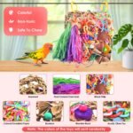KATUMO Conure Toys, Bird Grass Mat Parakeet Shredder Hanging Toy Cockatiel Foraging Entertainments Parrot Climbing Wall Chewy Lovebird Cage Playthings for Small to Medium Birds - Image 4