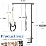 Pawaboo Dog Grooming Table Arm with Clamp, 35" Adjustable Dog Grooming Stand and Free Two No Sit Haunch Holder with Groom Loop, Foldable Home Dogs Groom Tool for Small Medium Pet, Groomer Partner - Image 3