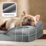 Bedsure Orthopedic Dog Bed Medium Size Dogs - Washable Small Medium Dog Cat Bed Waterproof, Comfort Cats Couch Sofa with Washable Removable Cover, Pets Bed with Nonskid Bottom, Grey, 28" - Image 7