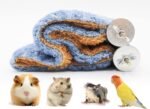 Fleece Winter Warm Rat Hammock, Double Layer Hanging Birds Nest Bed with Warm Fleece, Bird Cage Stand Perch, Hideaway Cave Tent, Sleep Bed Cage Accessories for Rat, Guinea Pig, Chinchilla (Blue) - Image 6