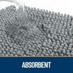 OLANLY Dog Door Mat for Muddy Paws 30x20, Absorbs Moisture and Dirt, Absorbent Non-Slip Washable Doormat, Quick Dry Chenille Mud Mat for Dogs, Entry Indoor Entryway Carpet for Inside Floor, Grey - Image 4