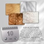 3 Pack 10# Removable Dog Grooming Blades, Made of Carbonized Steel, Suitable for Andis/Oster A5/Wahl KM Series, Cutting Length 1/16" (1.5 mm) - Image 4
