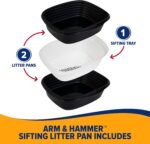 Arm & Hammer Large Sifting Litter Box Scoop Free Cat Litter Tray with Microban, Made in USA - Image 4