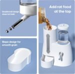 2 in 1 Hamster Water Bottle - Automatic Food Bowl, No Drip Small Animal Water Bottle Dispenser, for Syrian Dwarf Hamsters, Gerbils, Mouse, Hedgehog, Hamster Cage Accessories (Pink, Large) - Image 4