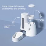 2 in 1 Hamster Water Bottle - Automatic Food Bowl, No Drip Small Animal Water Bottle Dispenser, for Syrian Dwarf Hamsters, Gerbils, Mouse, Hedgehog, Hamster Cage Accessories (Pink, Large) - Image 5