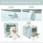 Hooded Fully Enclosed Cat Litter Box with Drawer, Extra Large Odor Control Indoor Litter Tray, Privacy Covered Toilet with Scoop for Cats Under 17.6Ib(8kg) - Image 4