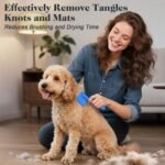 2PCS Slicker Brush for Dogs & Pet Comb,Professional Dog Grooming Brush (Cats,Goldendoodles,Poodles,Labradoodles) with Extra Long Pins to Effectively Remove Tangles, Knots and Mats (Blue, Medium) - Image 3