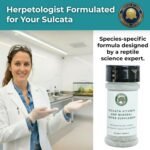 Sulcata Tortoise Calcium Powder - Herpetologist Formulated Calcium Powder for Reptiles with High Fiber - 30 Day Shaker Bottle Supply for Tortoise Lovers! - Image 3