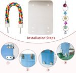 7" Bird Mirror with Rope Perch Bird Toys Swing, Comfy Perch for Greys Amazons Parakeet Cockatiel Conure Lovebirds Finch Canaries - Image 4