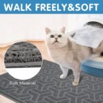 UPSKY Cat Litter Mat, Litter Trapping Mat Soft on Kitty Paws, Large Litter Box Mat 35" x 24" Scatter Control for Indoor Cats Waterproof and Extra Large Pretty Litters Carpet - Image 4