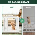 FXW AuraSpace Acrylic Indoor Dog Playpen for Puppies and Small Dogs, 24 Inch, 8 Panels, White - Image 3