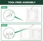 FXW AuraSpace Acrylic Indoor Dog Playpen for Puppies and Small Dogs, 24 Inch, 8 Panels, White - Image 4