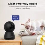 Hugolog 3K 5MP Indoor Pan/Tilt Security Camera with Auto-Focus,Ideal for Baby Monitor/Pet Camera/Home Security,Starlight Color Night Vision,Human/Pet AI,Two-Way Audio,US Cloud,Compatible with Alexa - Image 4