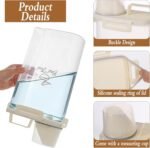 2 Pcs 3.17 Qt/3 L Bird Seed Storage Container Airtight- Portable Plastic Pet Food Container with Measuring Cup, Clear Wild Bird Seed Dispenser for Birds Pets Food Chicken Seed Storage, BPA Free - Image 5