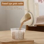 2 Pcs 3.17 Qt/3 L Bird Seed Storage Container Airtight- Portable Plastic Pet Food Container with Measuring Cup, Clear Wild Bird Seed Dispenser for Birds Pets Food Chicken Seed Storage, BPA Free - Image 6