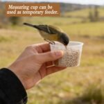 2 Pcs 3.17 Qt/3 L Bird Seed Storage Container Airtight- Portable Plastic Pet Food Container with Measuring Cup, Clear Wild Bird Seed Dispenser for Birds Pets Food Chicken Seed Storage, BPA Free - Image 7