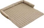 Pet Couch Covers for Sofa, 30" × 30" Calming Dog Bed, Water Resistant Furniture Dog Mat Protector with Bolster, Universal Couch Cover for Large Medium Small Dogs and Cats (Coffee) - Image 3