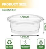 0.5oz Crested Gecko Food and Water Feeding Cups, Reptile Feeder Bowls, Plastic Replacement Food Dish for Lizard and Other Small Pet Ledge Accessories (100 pcs) - Image 3