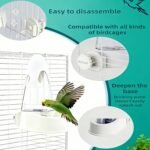 Automatic No Mess Bird Feeder and Water Dispenser Set, Acrylic Food Container and Drinker Bowl for Parrot Cage, Easy Clean Accessories for Parakeets Cockatiels Lovebirds and Other Small Pets - Image 7