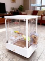 Automatic No Mess Bird Feeder and Water Dispenser Set, Acrylic Food Container and Drinker Bowl for Parrot Cage, Easy Clean Accessories for Parakeets Cockatiels Lovebirds and Other Small Pets - Image 8